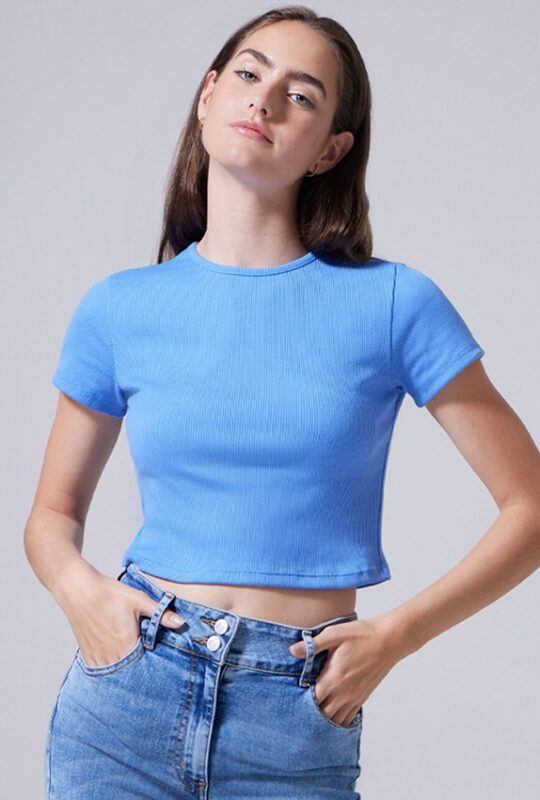 camiseta básica azul